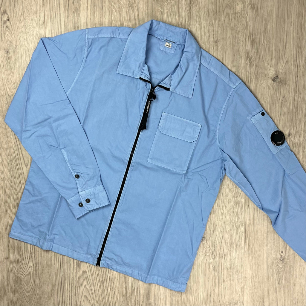 CP Company Zip Overshirt - Cerulean