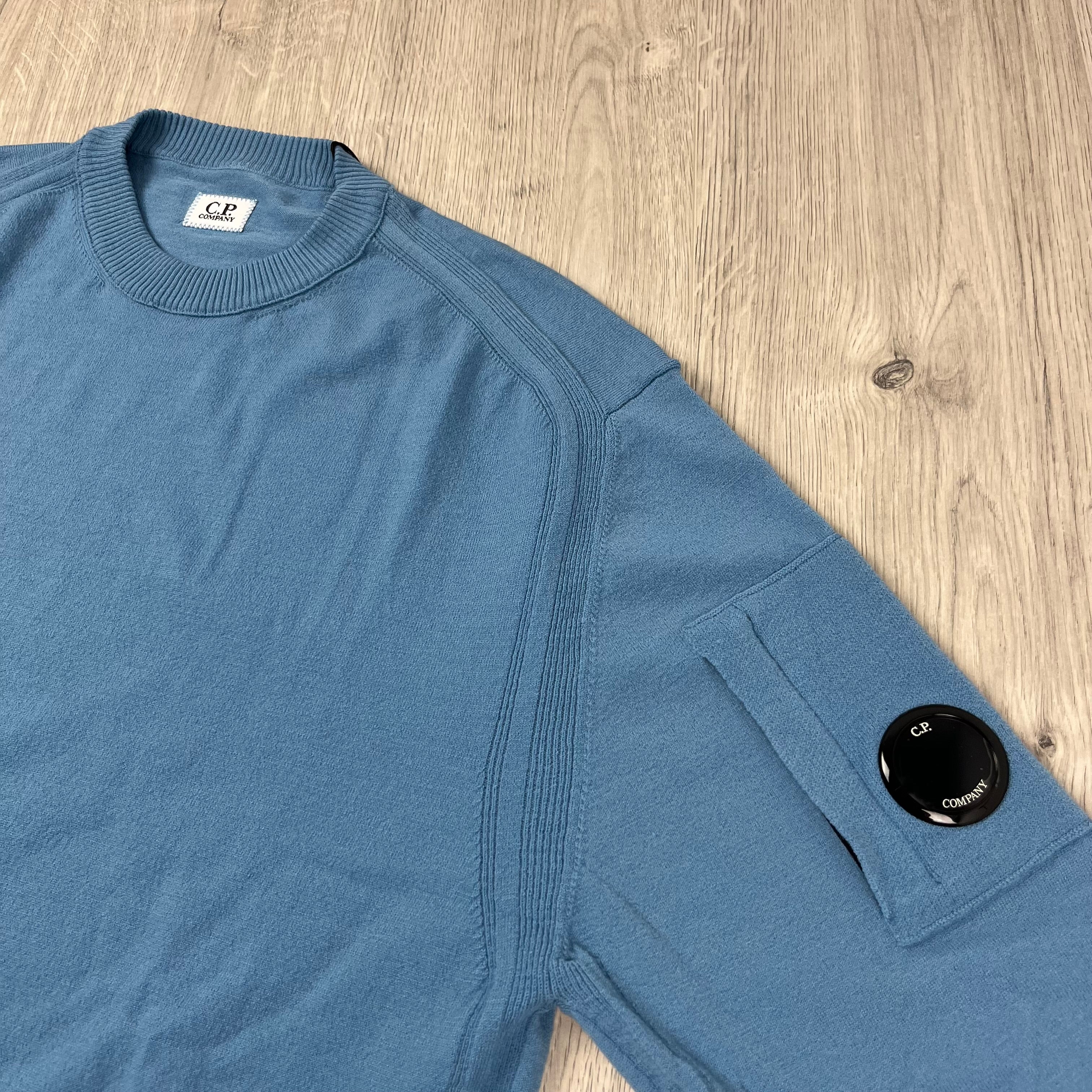 CP Company Knit Sweatshirt - Aegean Blue
