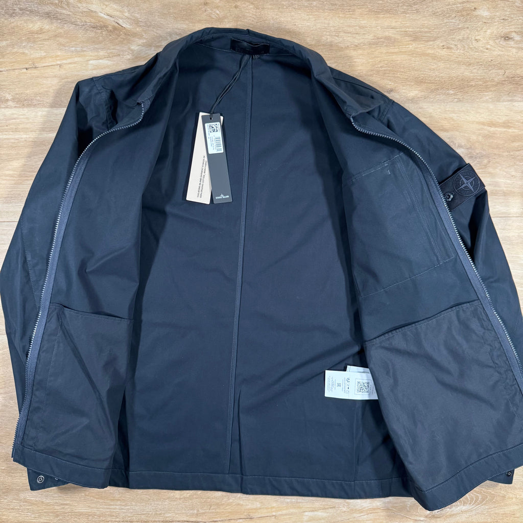 Stone Island Weatherproof Canvas Ghost Overshirt in Navy