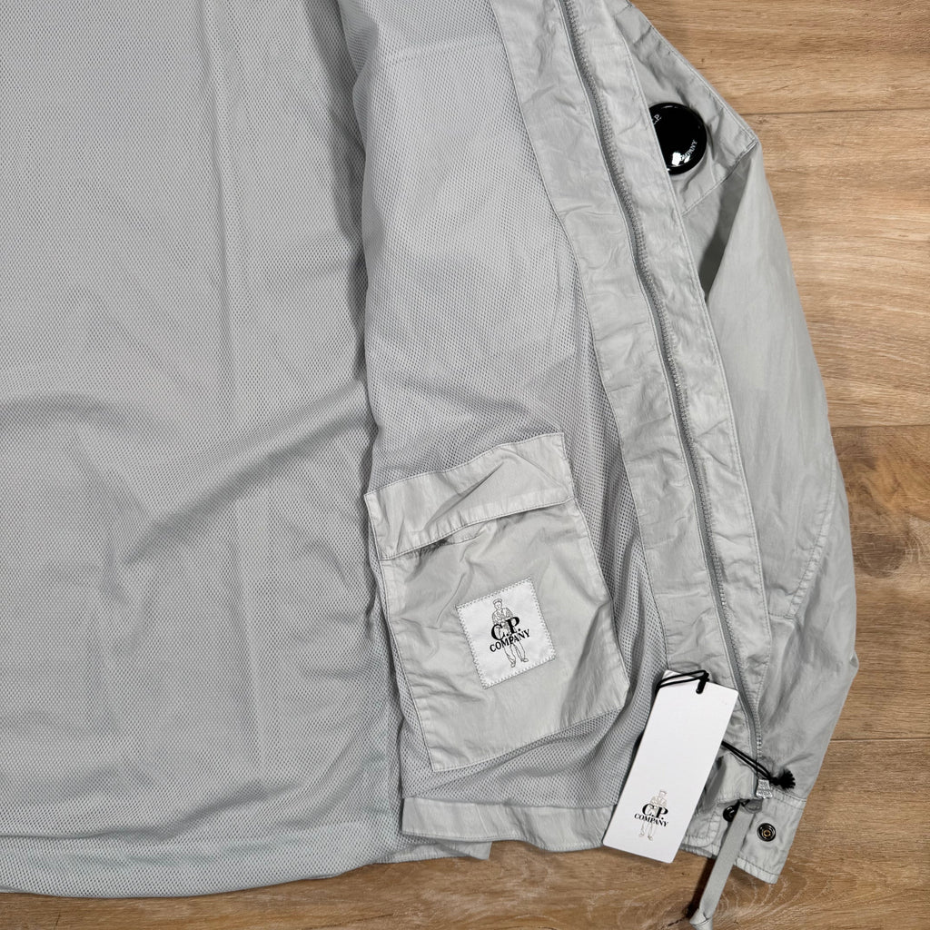CP Company Chrome-R Lens Overshirt in Blue Fox - Grey