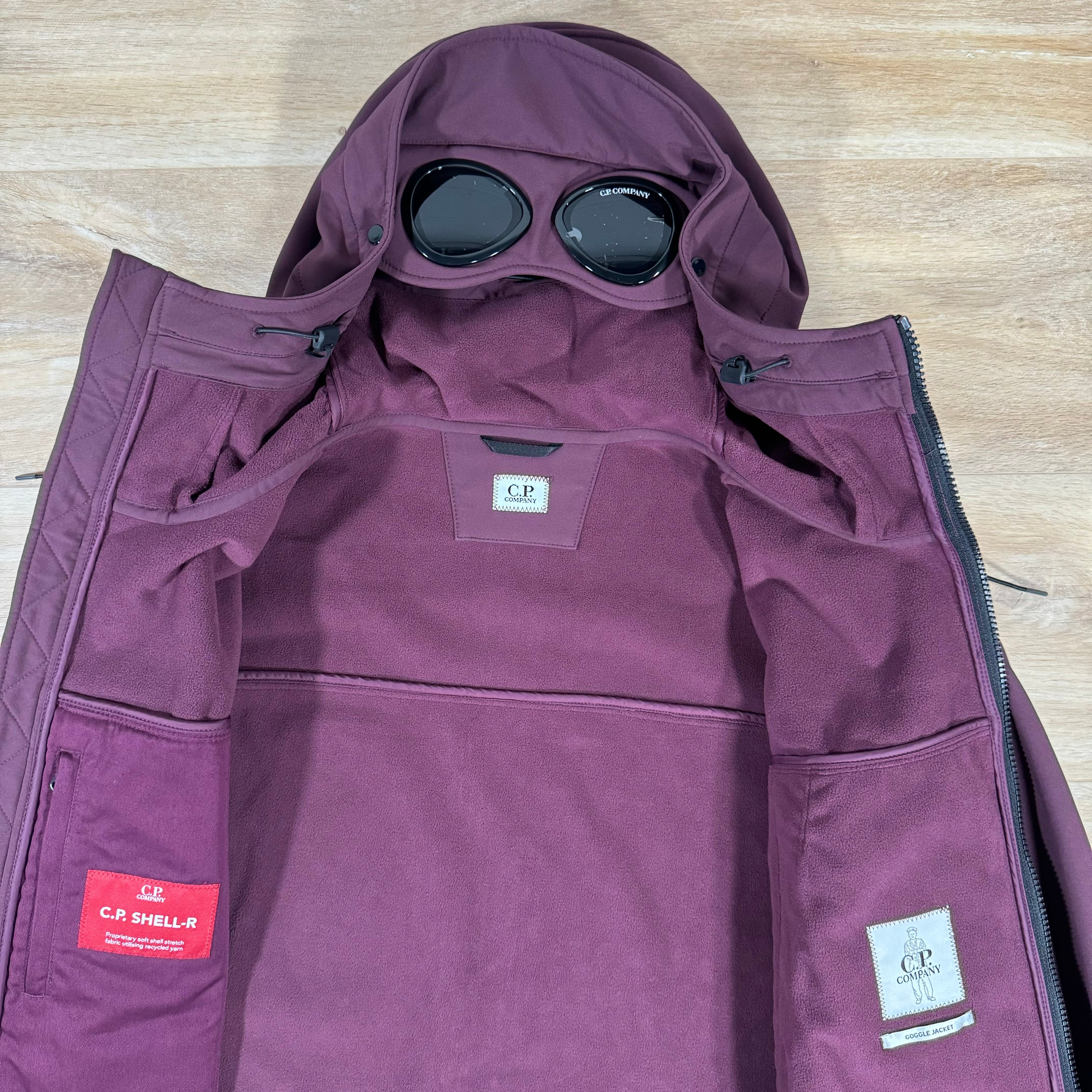 CP Company Shell-R Goggle Jacket in Potent Purple