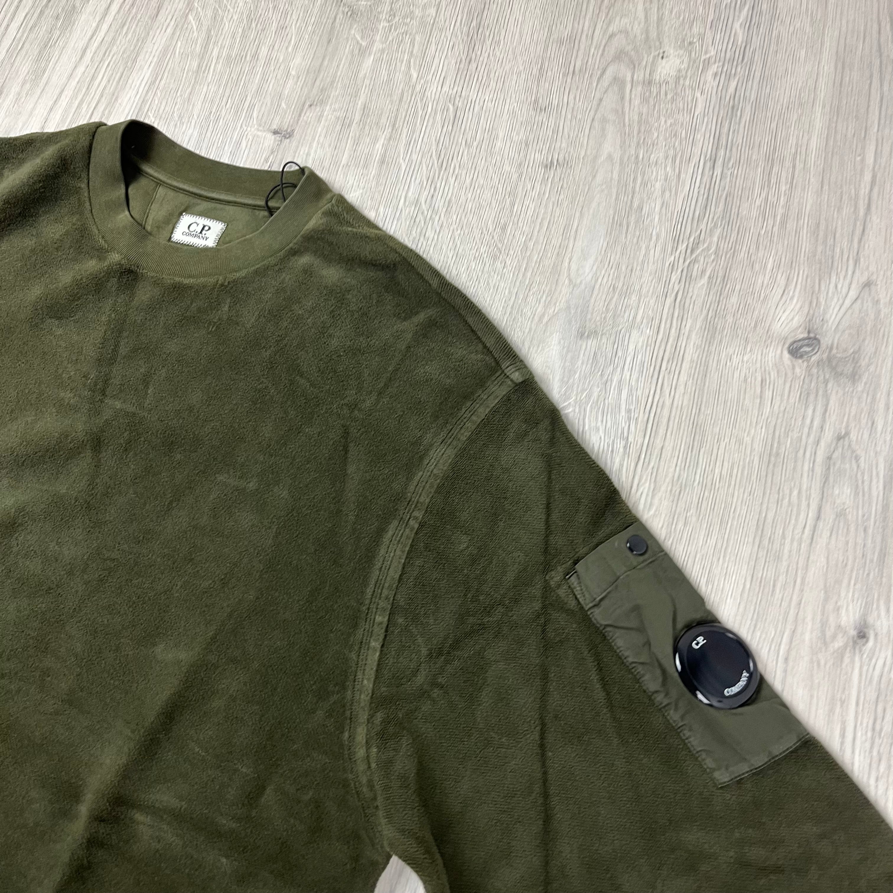 CP Company Raised Fleece Sweatshirt - Ivy Green