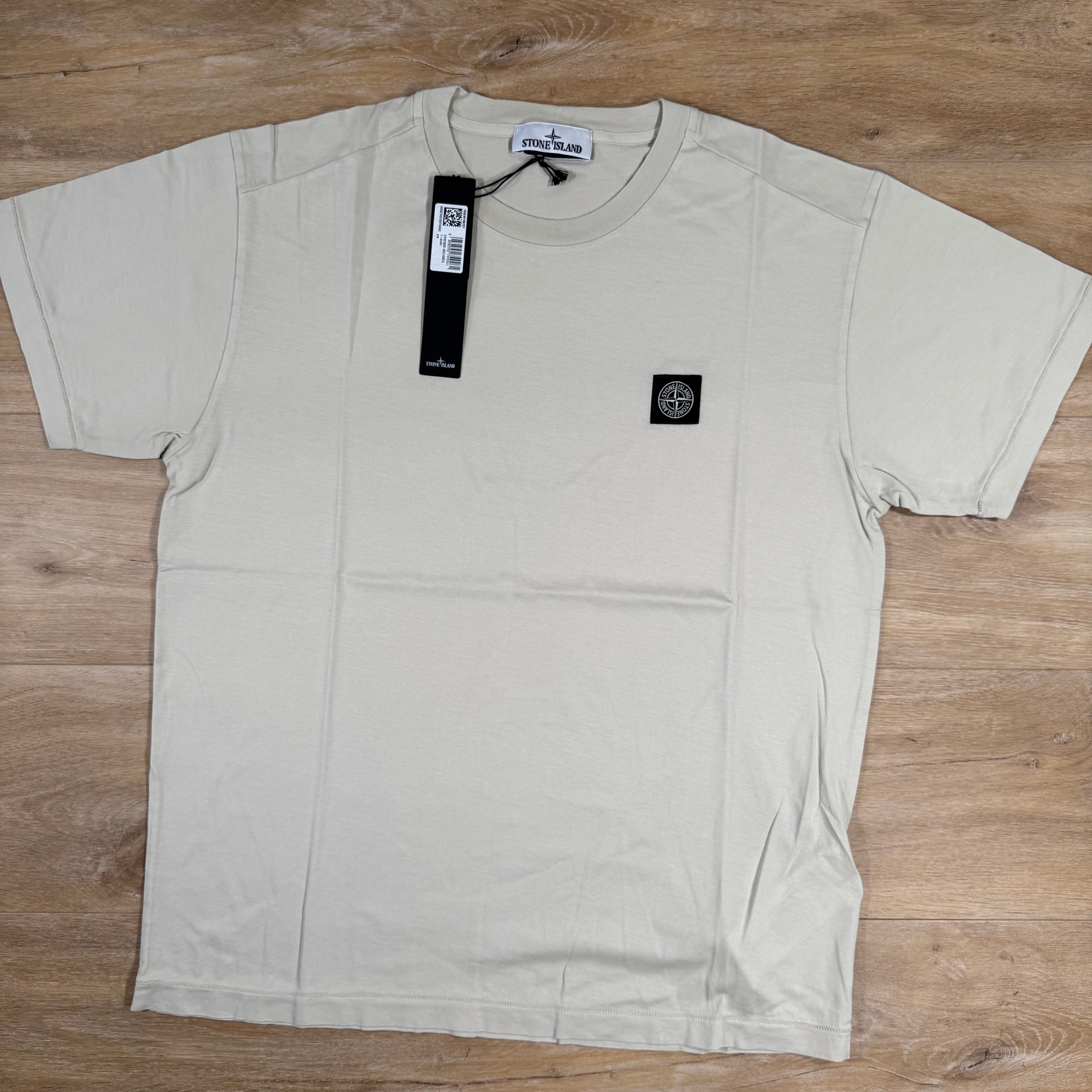 Stone Island Patch Logo T-Shirt in Sand