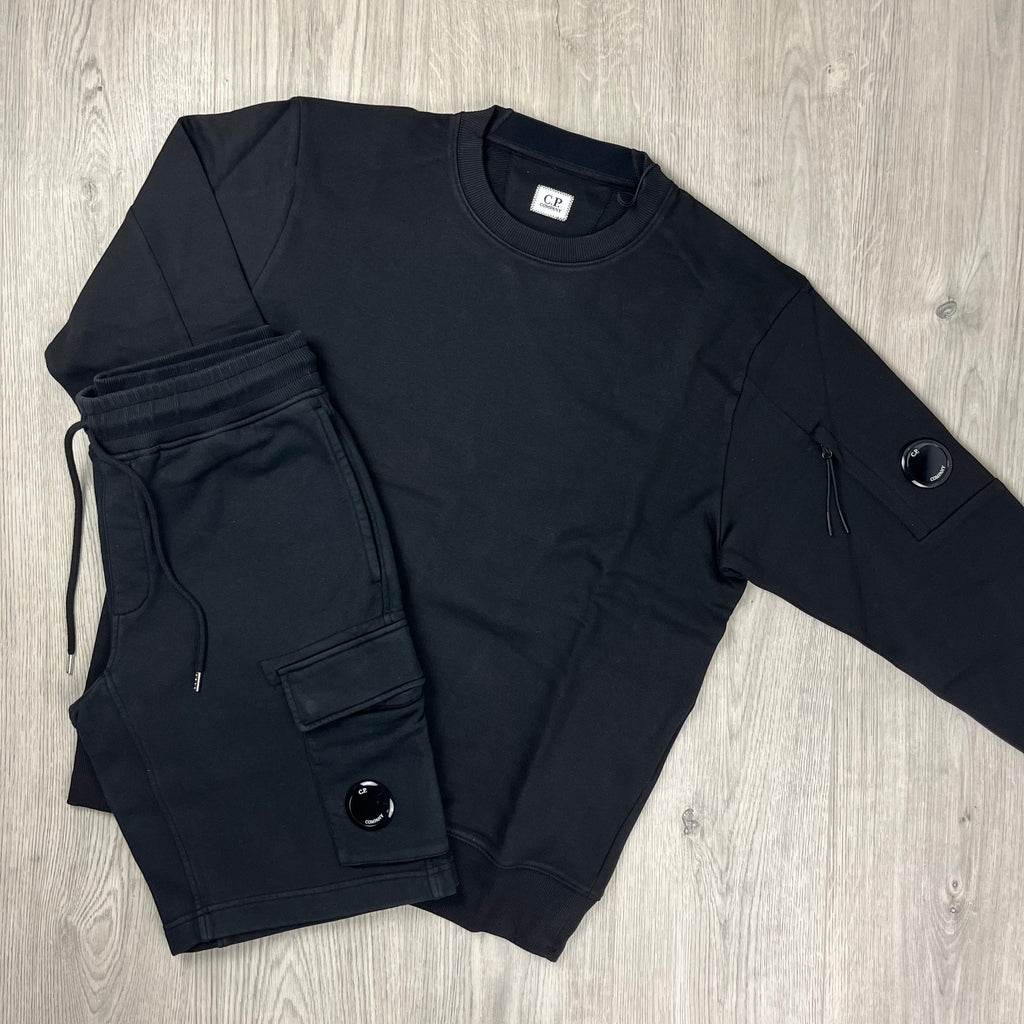 CP Company Raised Fleece Tracksuit - Black