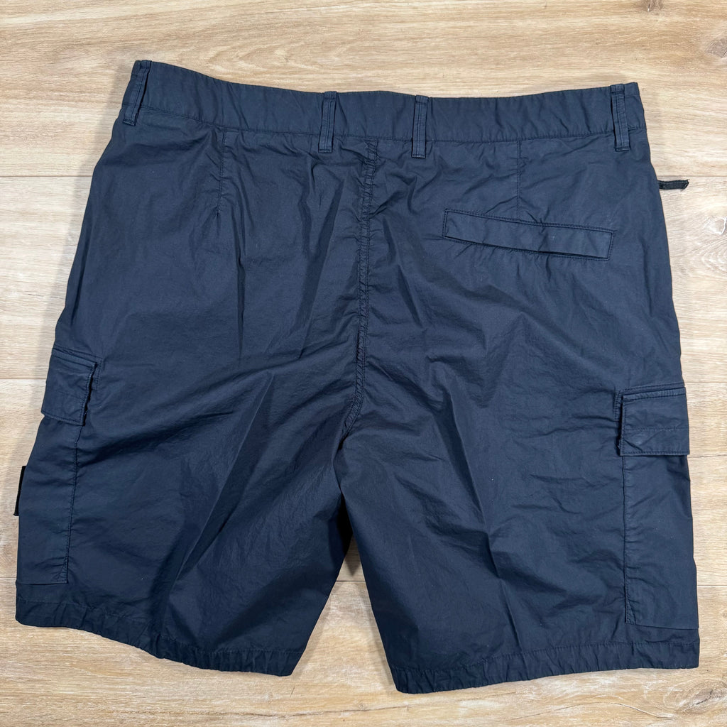 Stone Island Stretch Tela Cargo Bermuda Shorts in Navy