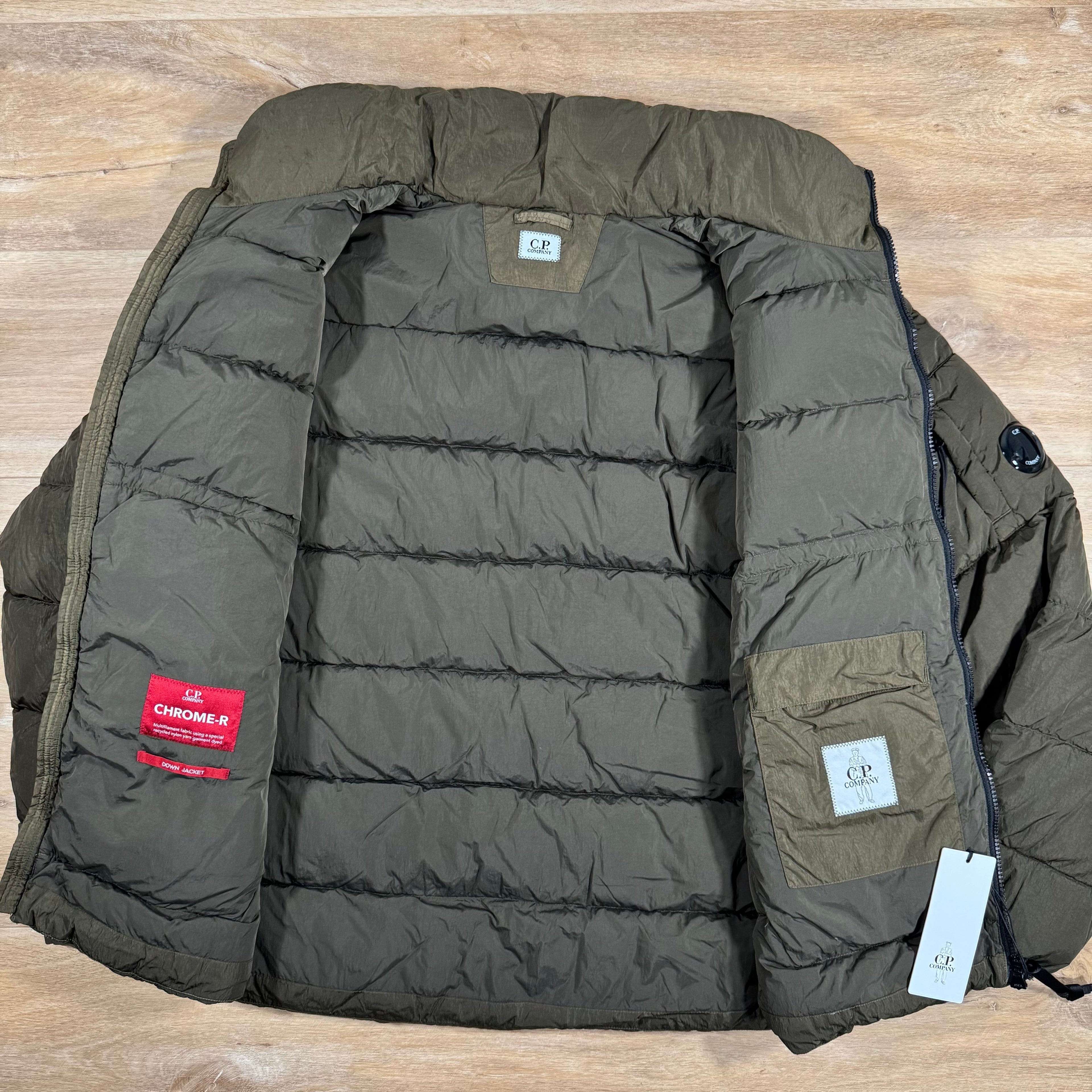 CP Company Chrome-R Down Lens Jacket in Ivy Green