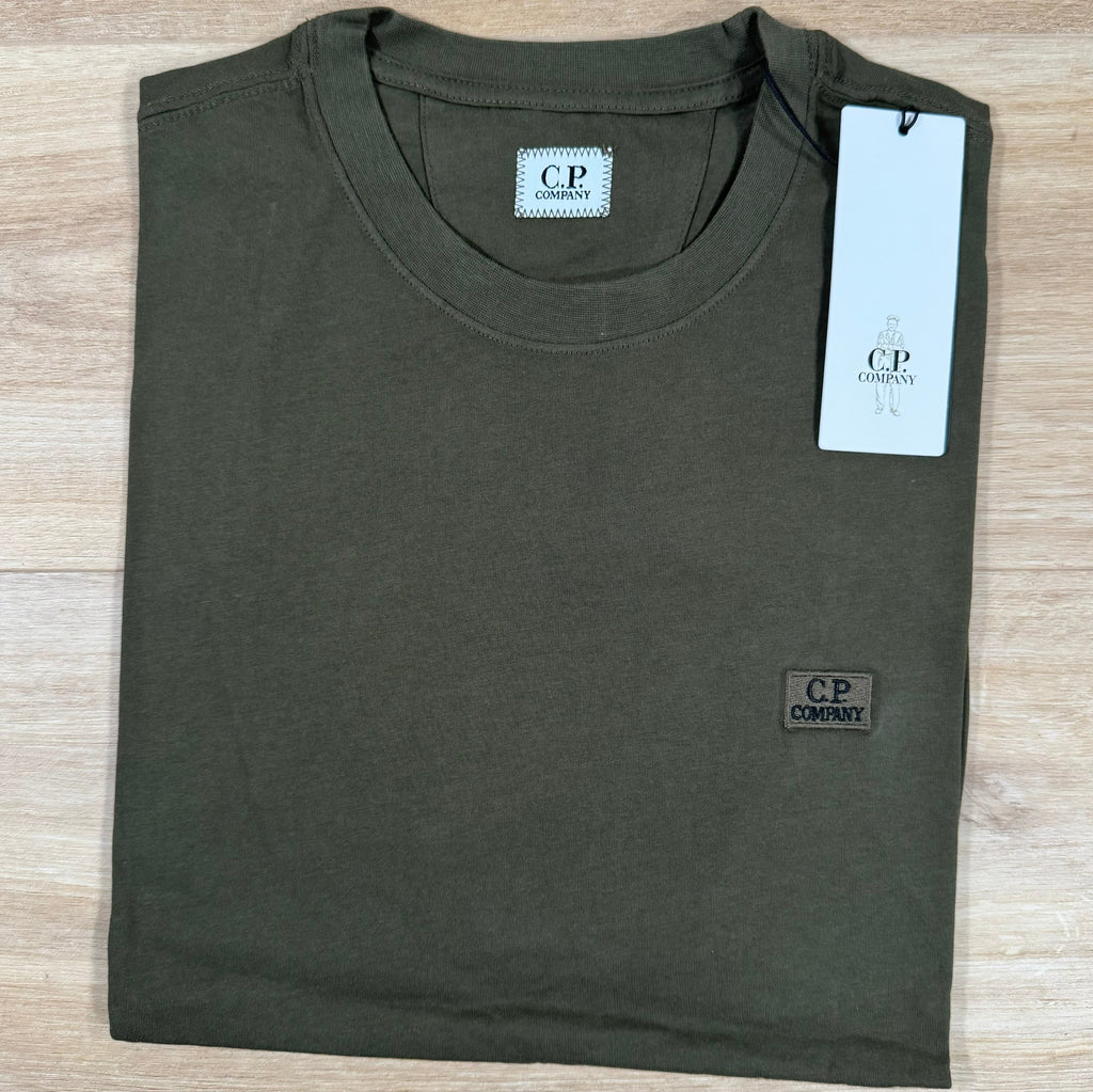 CP Company Logo Patch T-Shirt in Ivy Green