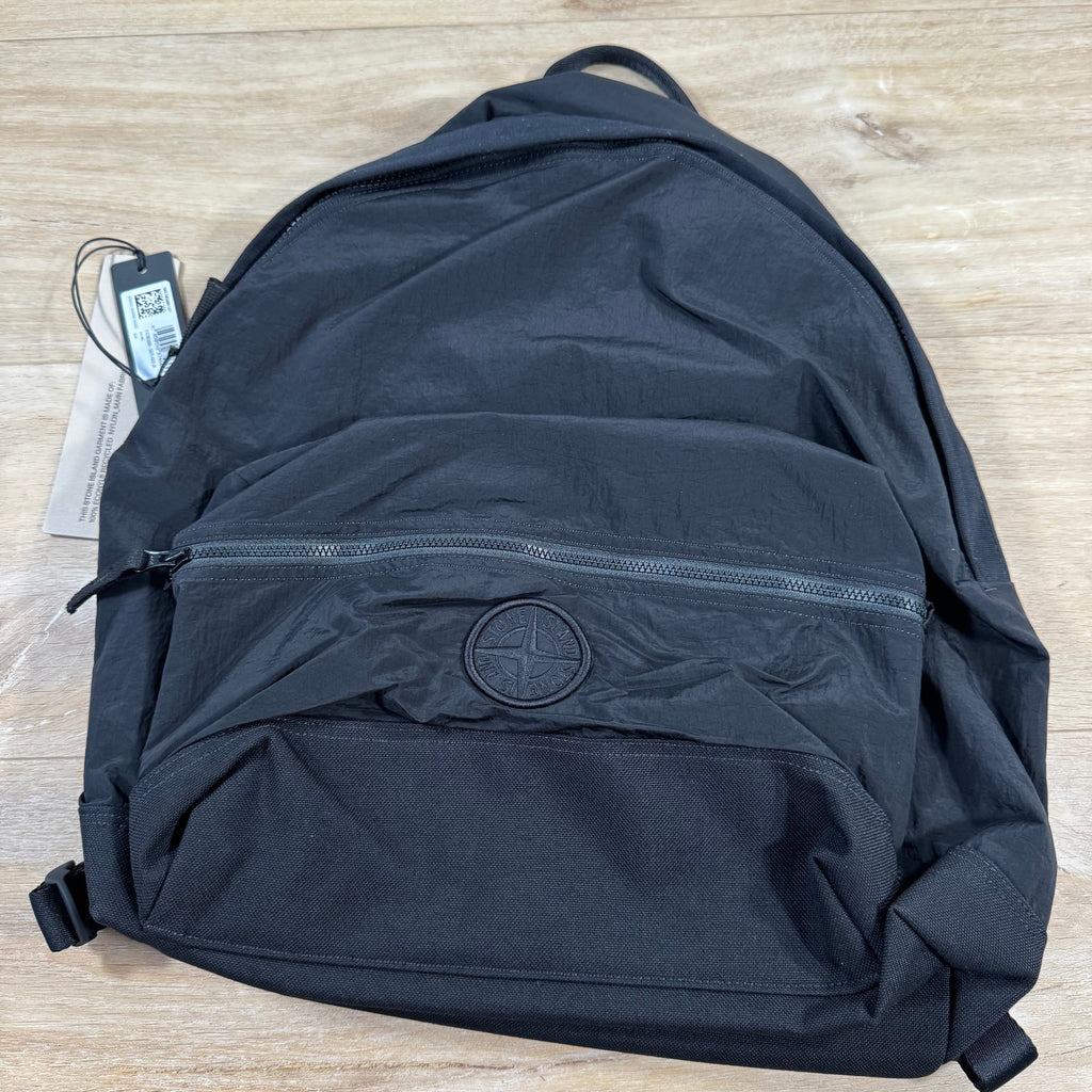 Stone Island Nylon Metal Padded Backpack in Black