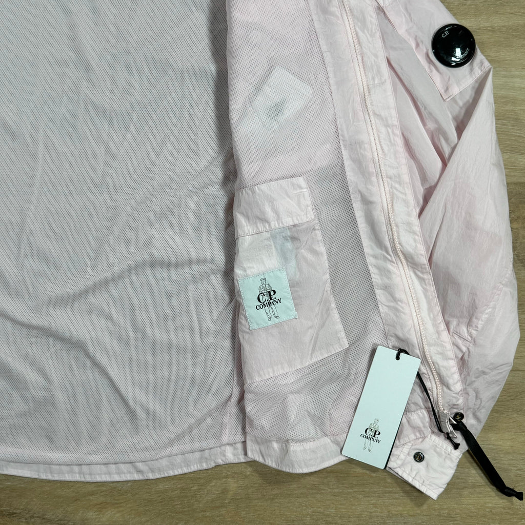 CP Company Chrome Lens Overshirt in Heavenly Pink