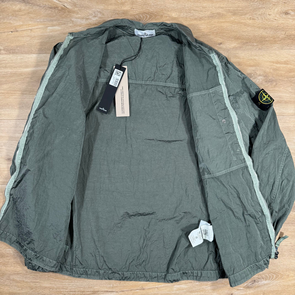 Stone Island Nylon Metal Overshirt in Sage Green