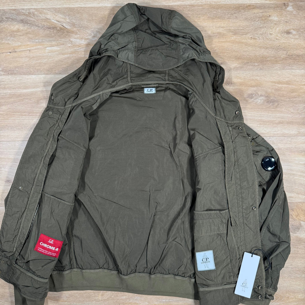 CP Company Chrome-R Hooded Lens Jacket in Ivy Green