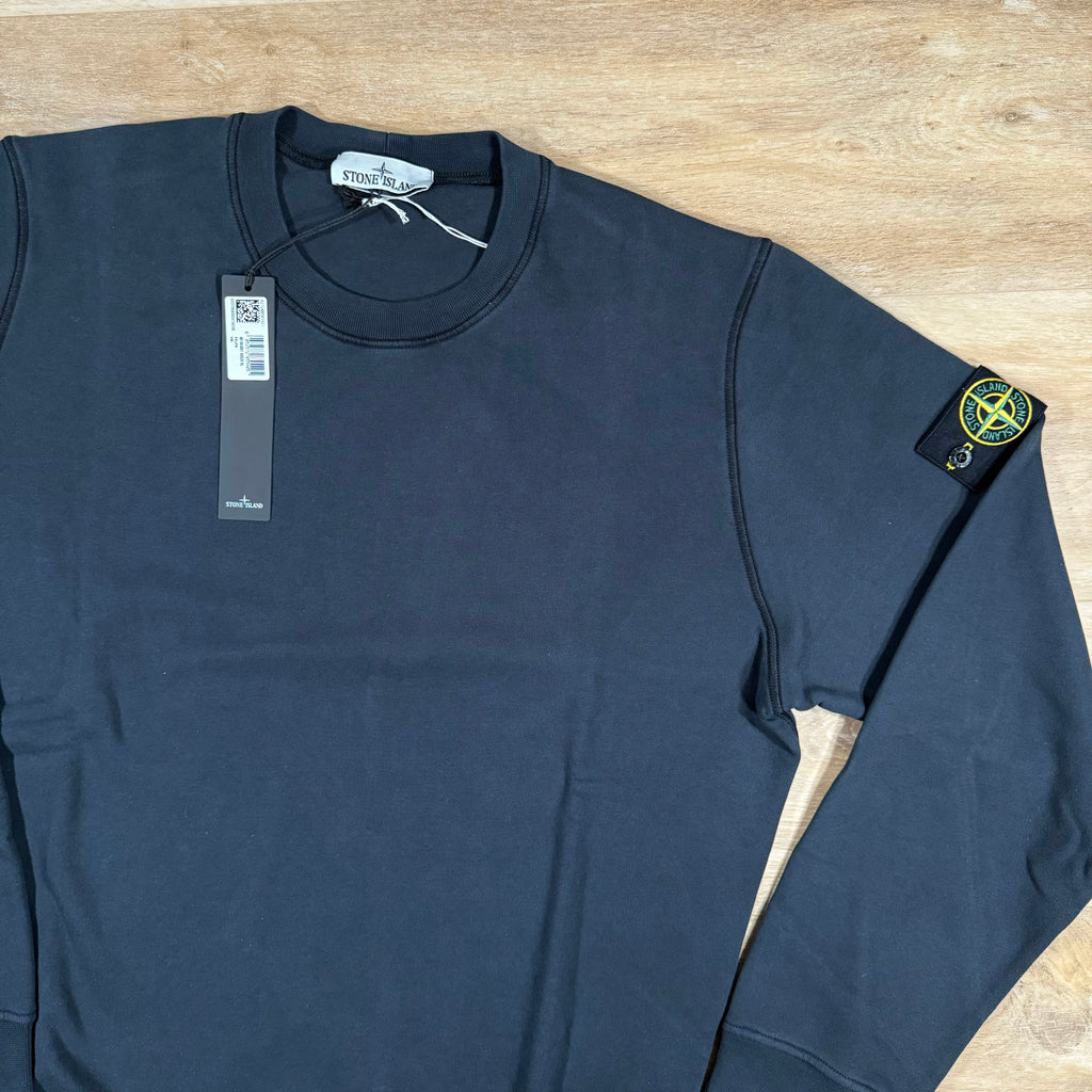 Stone Island Garment Dyed Crewneck Sweatshirt in Navy