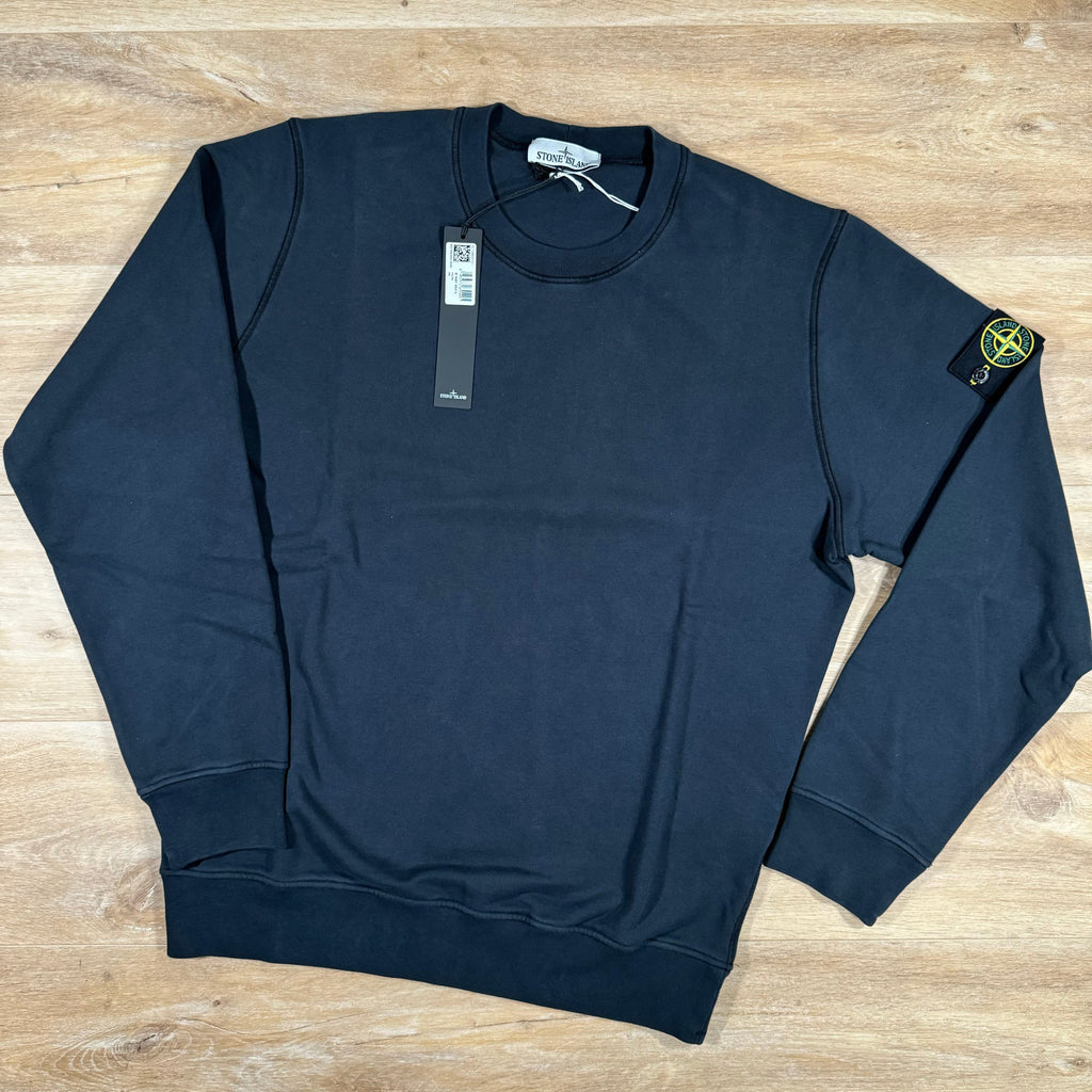 Stone Island Organic Cotton Fleece Sweatshirt in Navy
