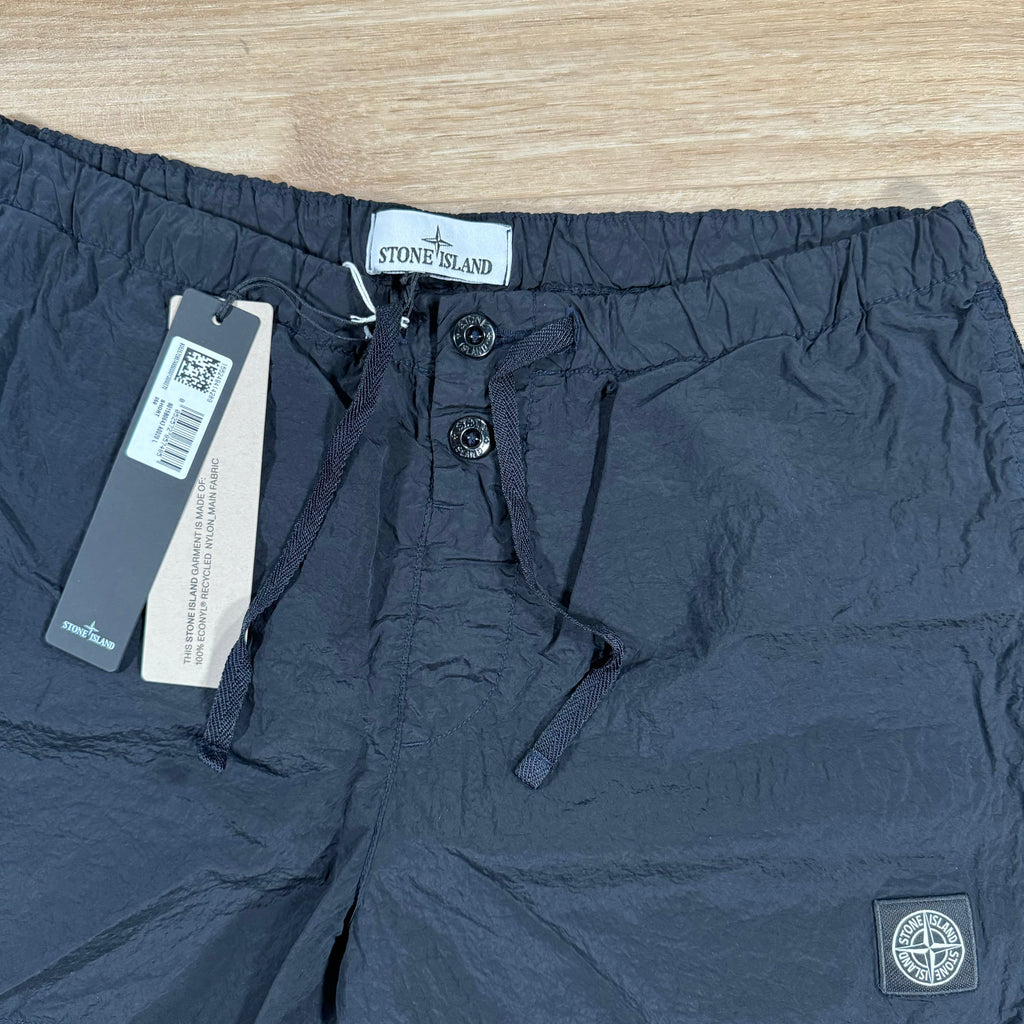 Stone Island Nylon Metal Button Swim Shorts in Navy