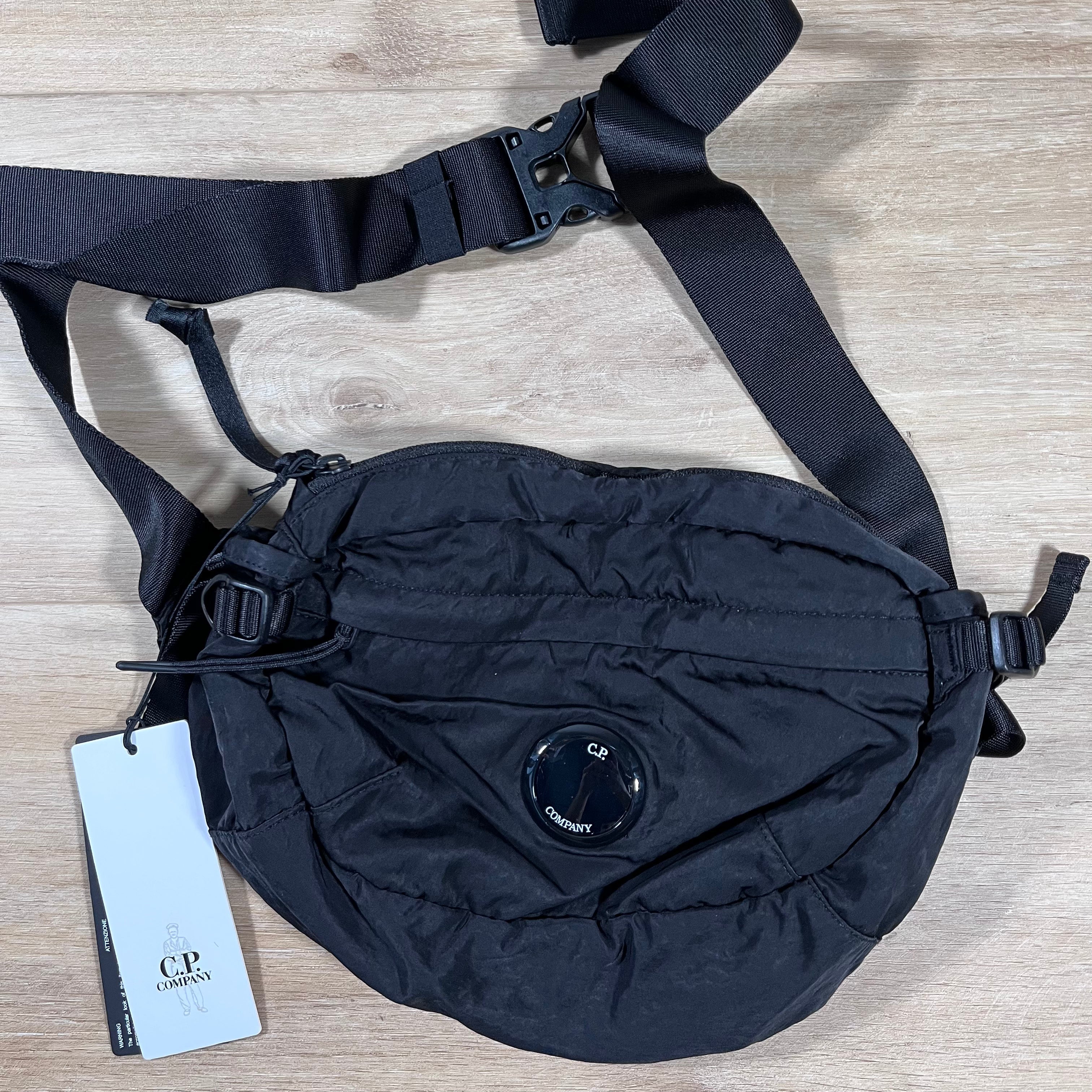 CP Company Nylon Crossbody Lens Bag in Black