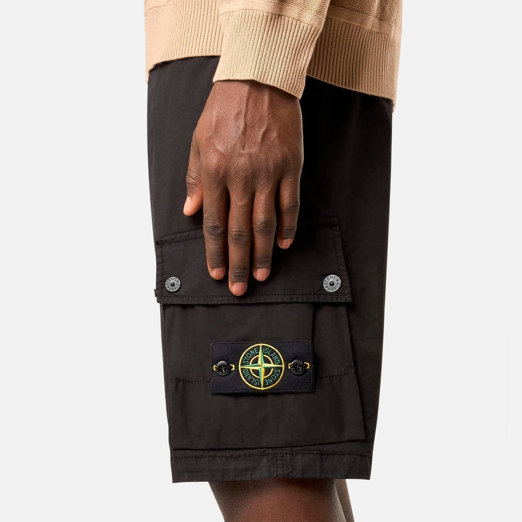 Stone Island Cargo Shorts - Black