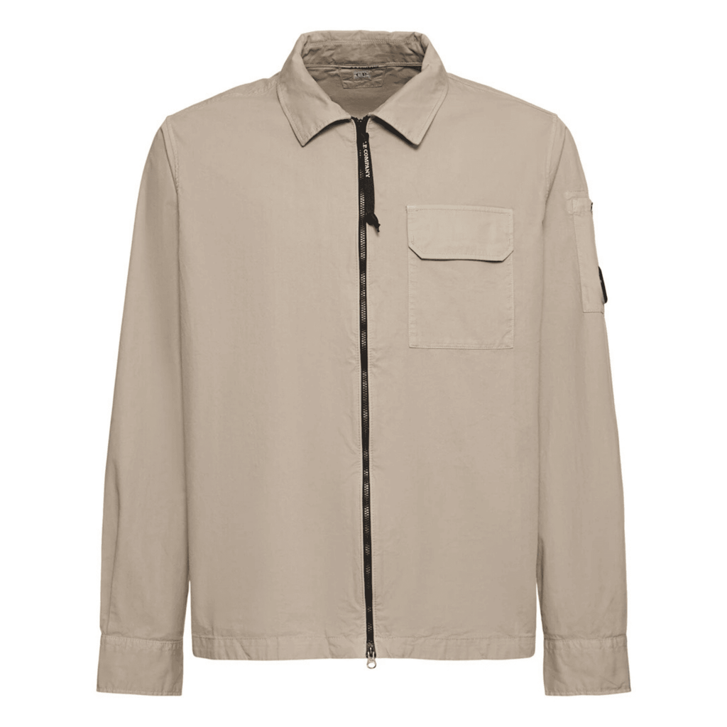CP Company Zip Overshirt - Vintage Khaki
