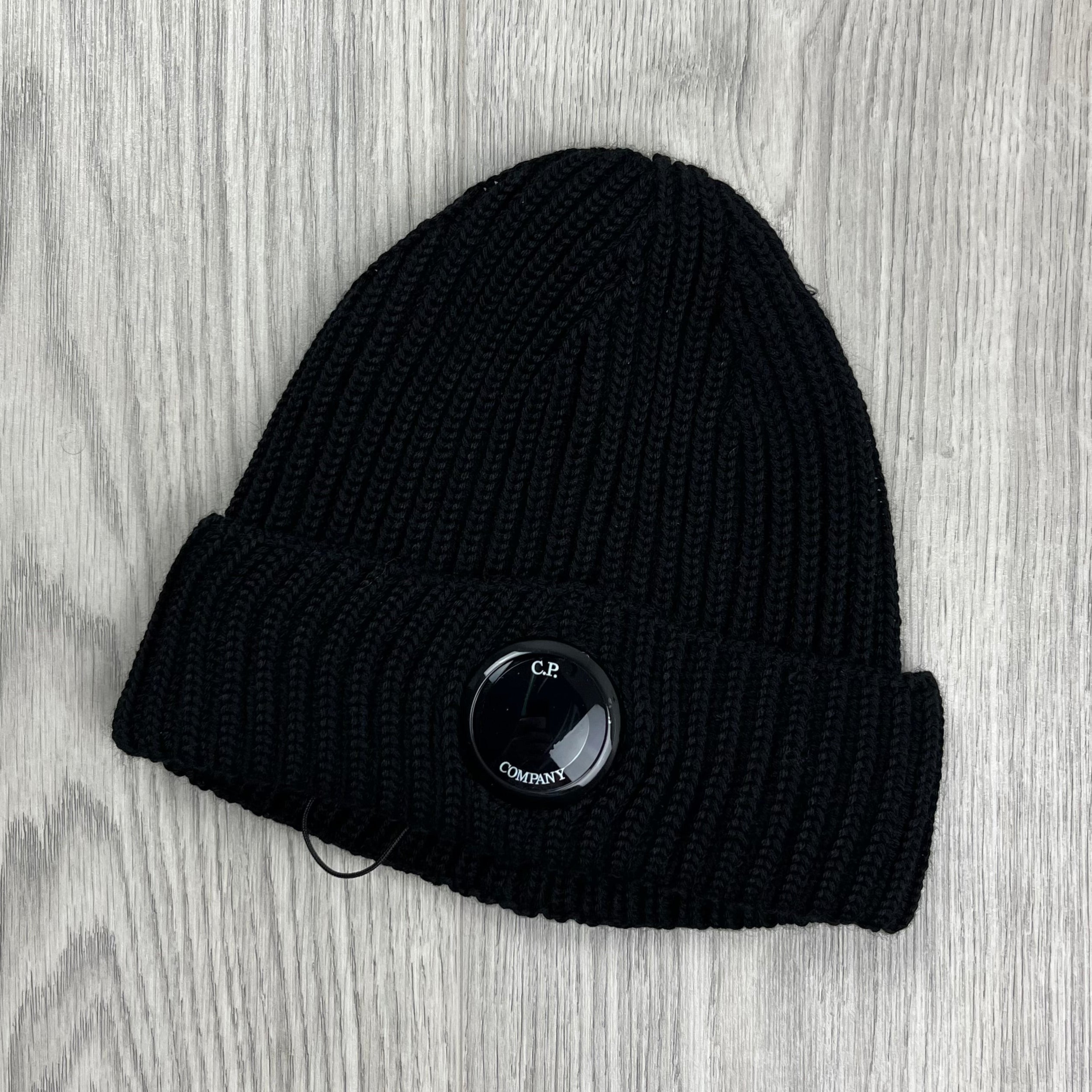 CP Company Lens Beanie - Black