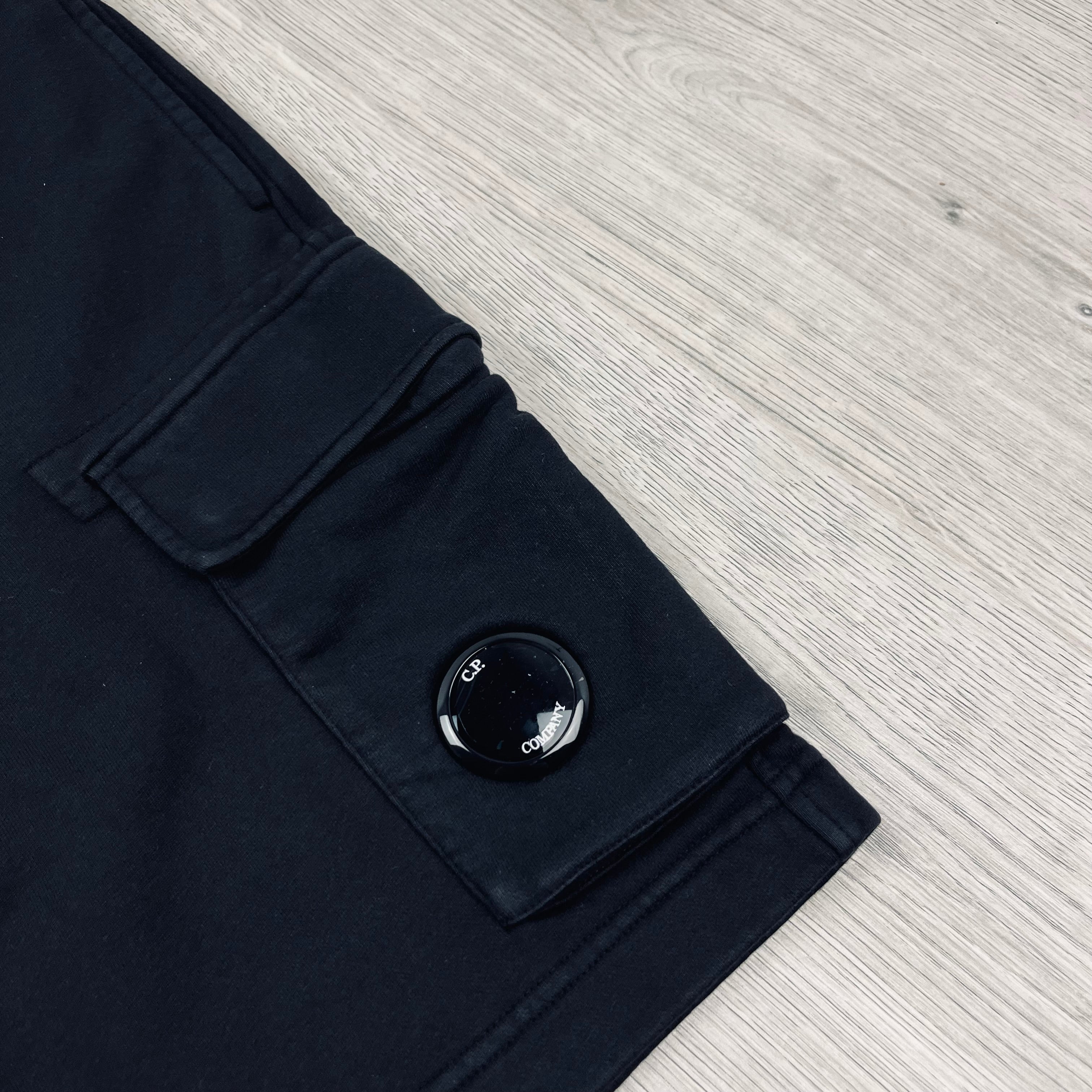 CP Company Raised Fleece Jersey Shorts - Black