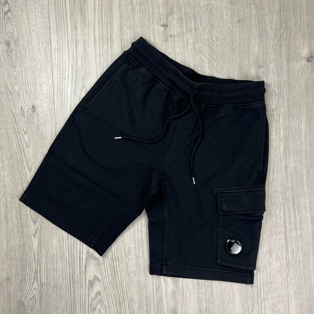 CP Company Raised Fleece Jersey Shorts - Black