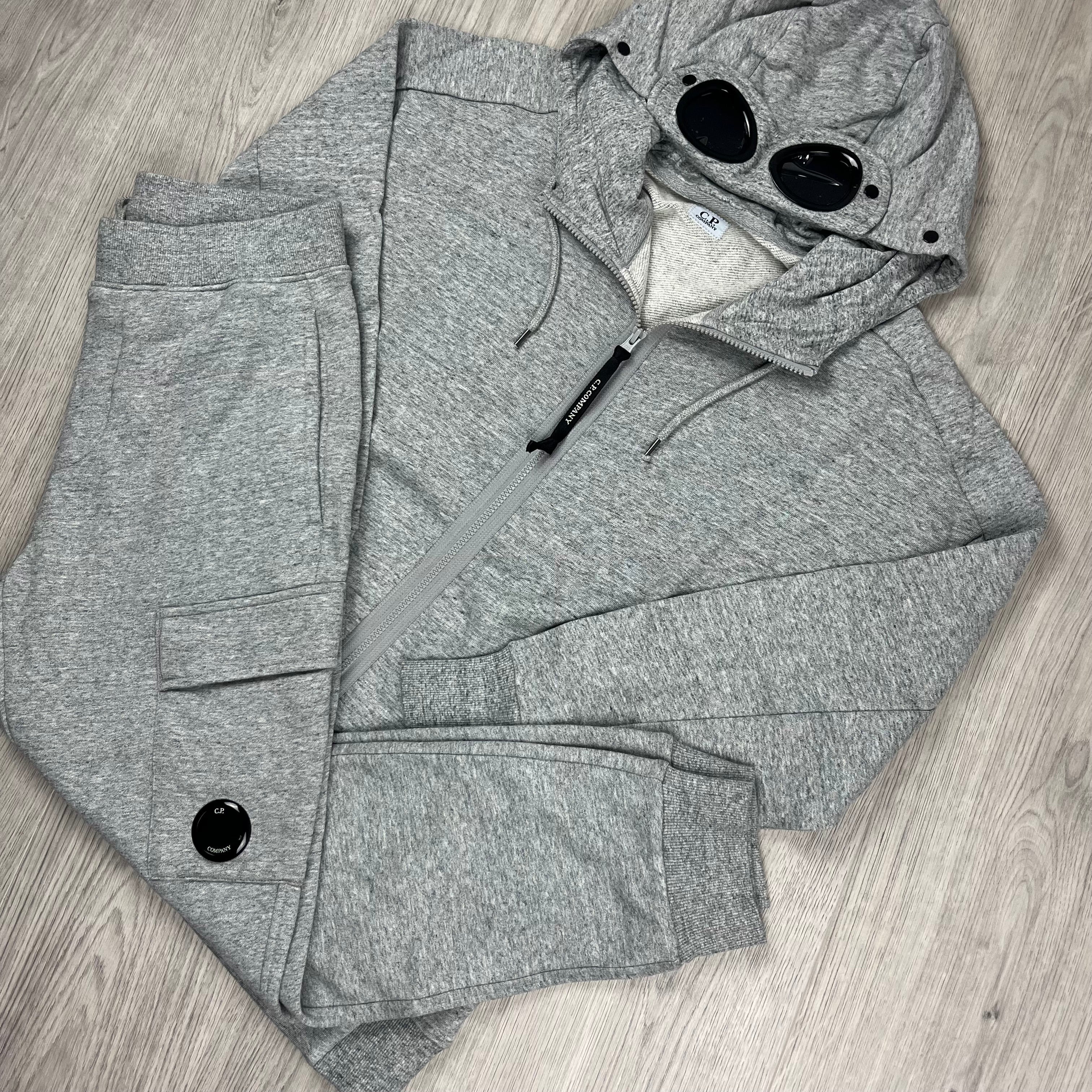 CP Company Raised Fleece Tracksuit - Grey