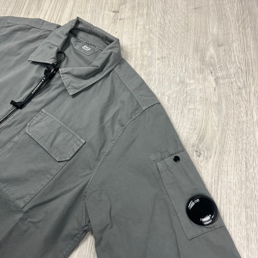 CP Company Zip Overshirt - Smoked Pearl