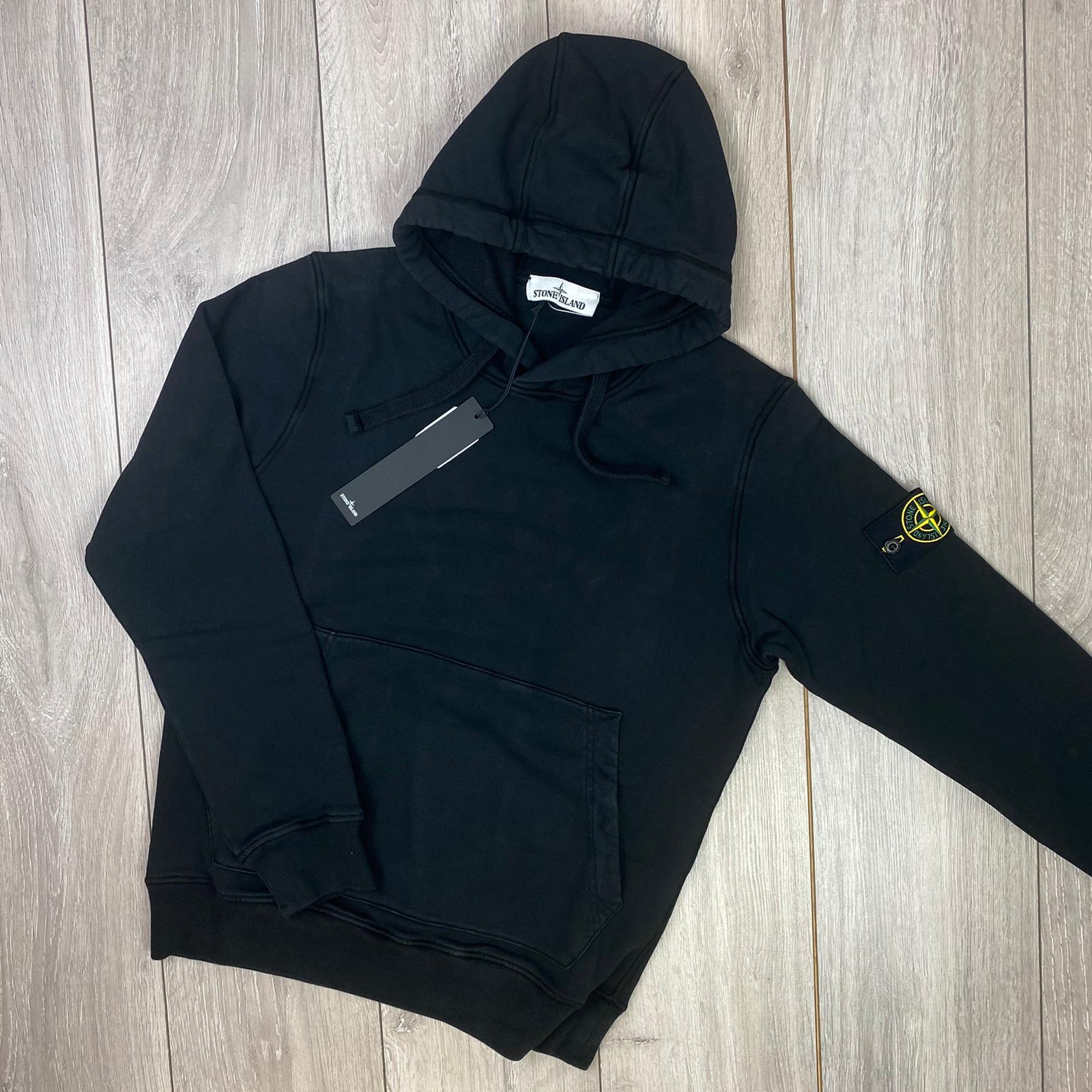 Stone Island Dyed Hoodie - Black