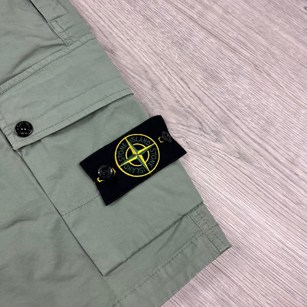 Stone Island Cargo Shorts - Sage