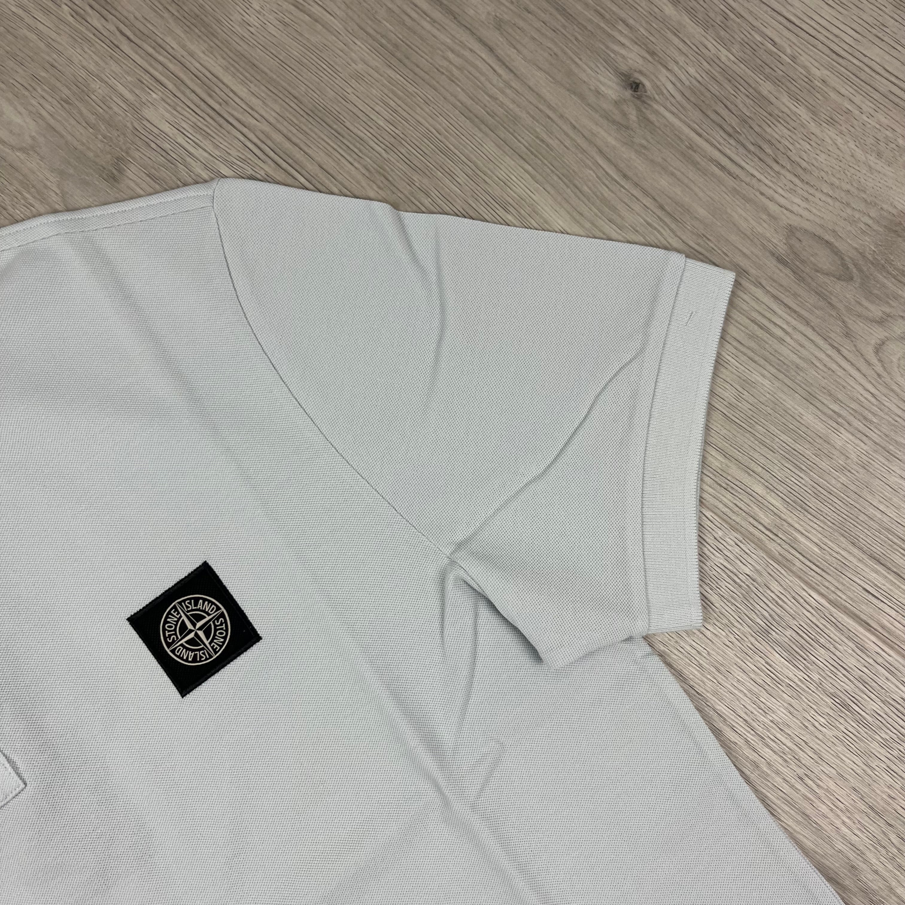 Stone Island Patch Polo Shirt - Sky Blue