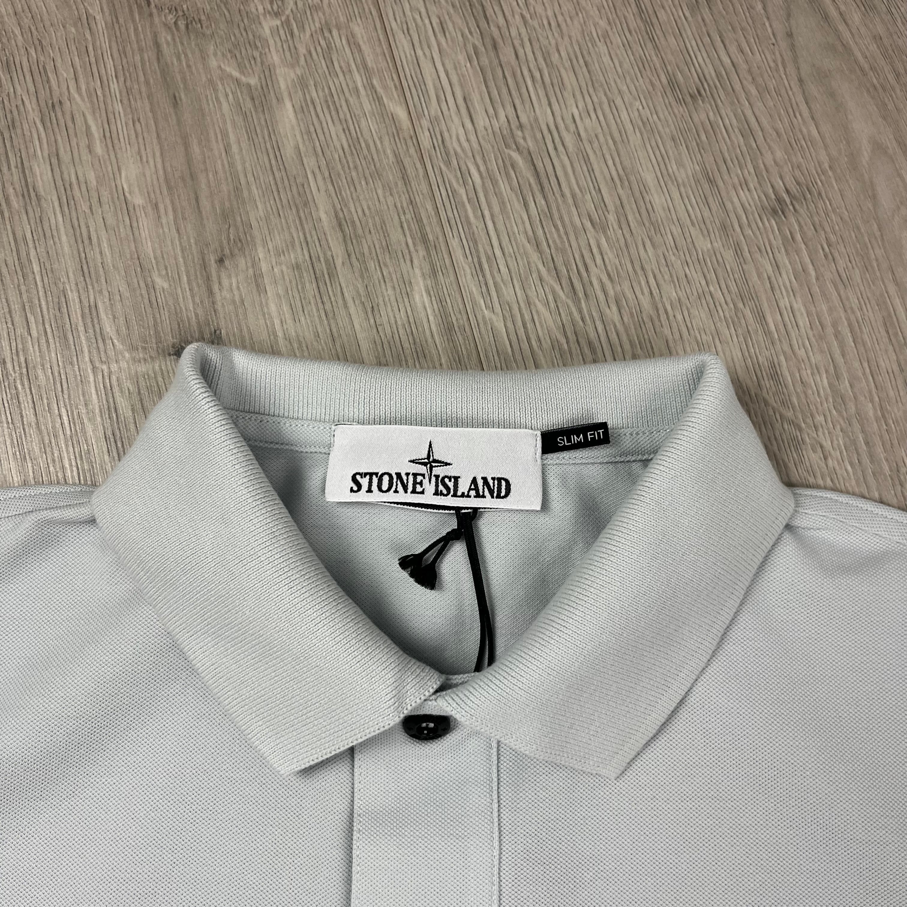 Stone Island Patch Polo Shirt - Sky Blue